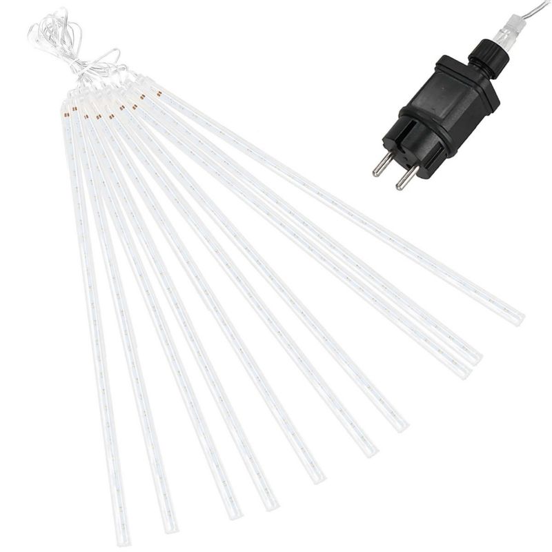 Lampki choinkowe Springos 480 Led sople 10 szt. padający śnieg meteory zewnętrzne niebieskie 1 szt.