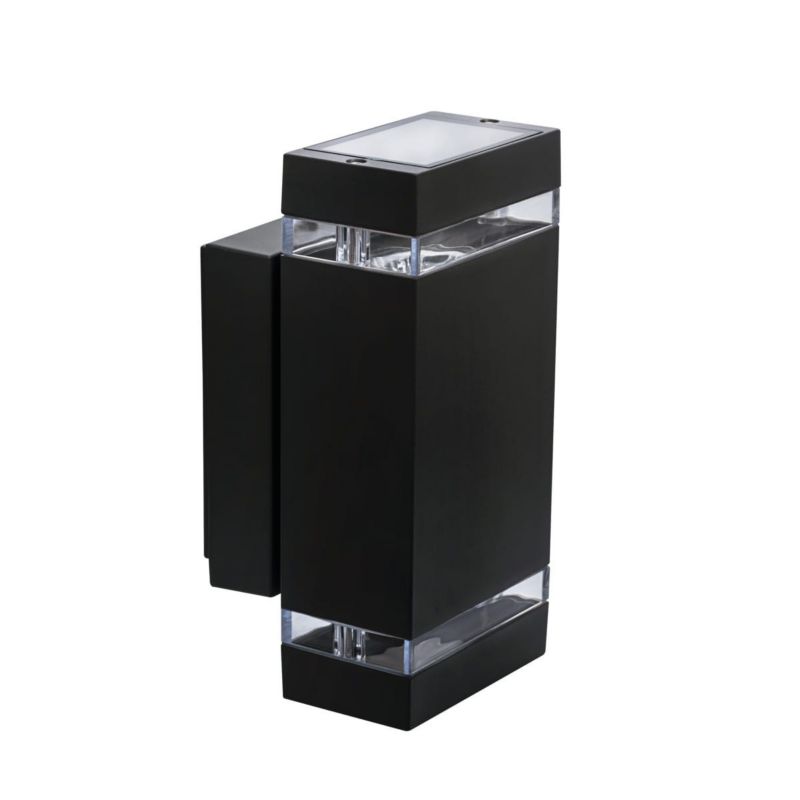 Kinkiet ścienny zewnętrzny Kanlux Zew czarny architektoniczny 2 x GU10 x 35W IP44 wym: 24 x 11 x 7 cm - 1 szt.