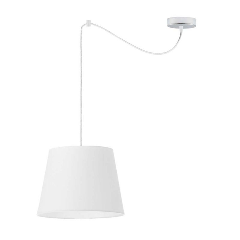 Lampa sufitowa Volta Light Factory żyrandol lampa wisząca z abażurem stożek Chrom/Biały KOKO 1szt.