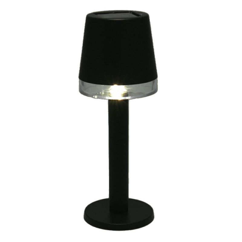 Lampa stołowa solana LED Progarden czarna wodoodporna 8xh21 cm 1 szt.