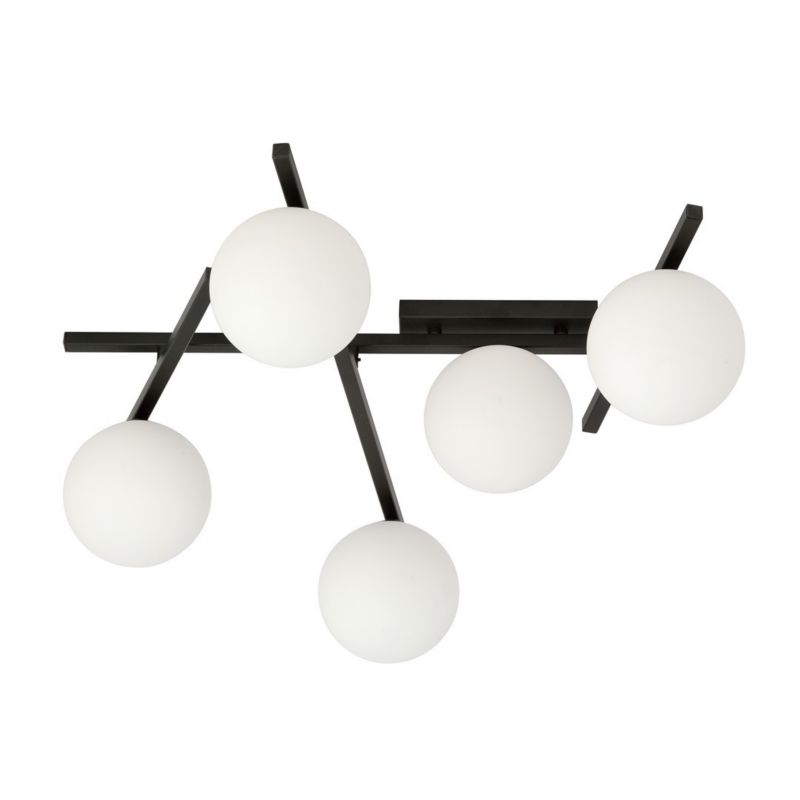 Lampa sufitowa Emibig Smart czarno-biała wym: 25 x 67 cm 5xE14 x 10W 1 szt.