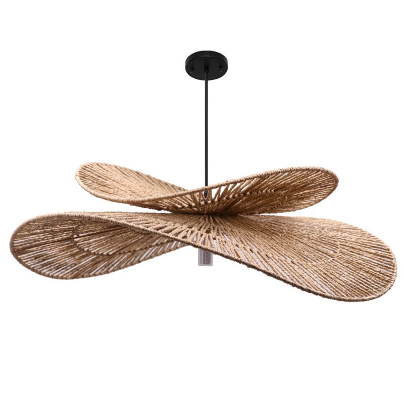 Lampa sufitowa wisząca LED E27 MasterLED Volgo oprawa pleciona 80cm boho żyrandol 1 szt.