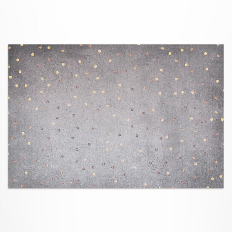 Balkonowy Dywan Winylowy UV Wallfluent 120x180 cm Jasne i ciemne kropki na szarej teksturze 1 szt.