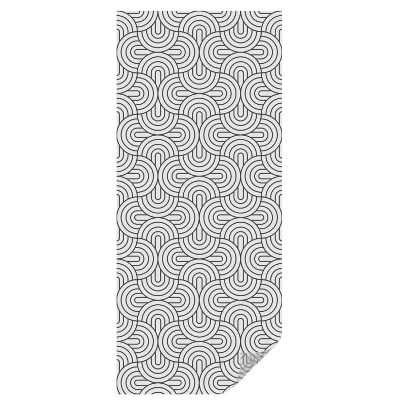 Naklejka na okno witraż Tulup 50x116 cm Efekt Mrożonego Szkła Geometryczne półokręgi powtarzalne wyraziste 1 rol.