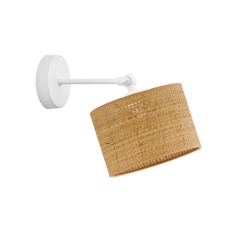 Kinkiet Volta Light Factory Loko Biały/Rattan Abażur 1xE27 1szt.
