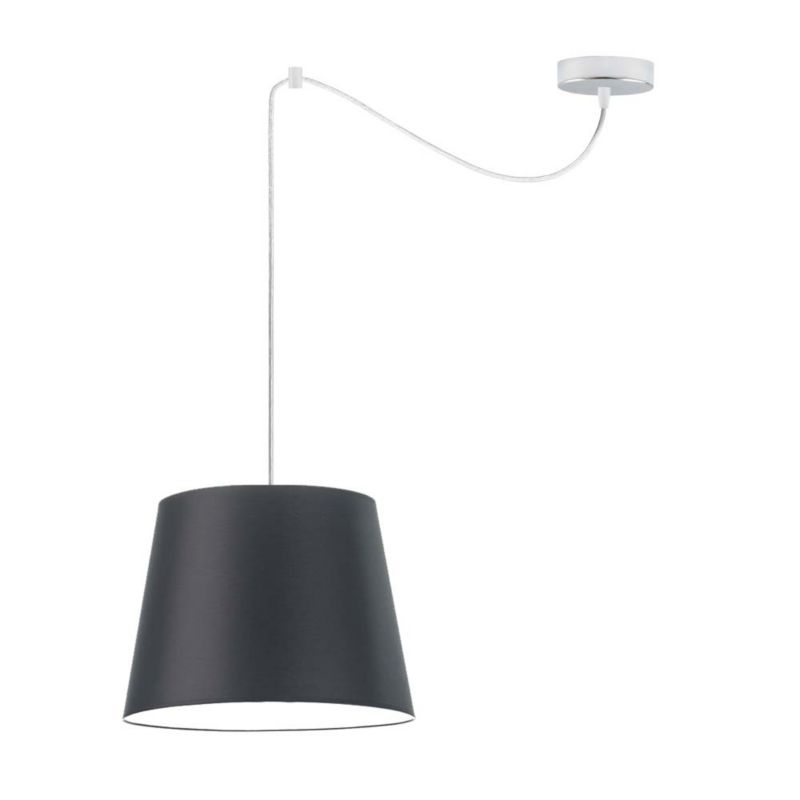 Lampa sufitowa Volta Light Factory żyrandol lampa wisząca z abażurem stożek Chrom/Czarny KOKO 1szt.