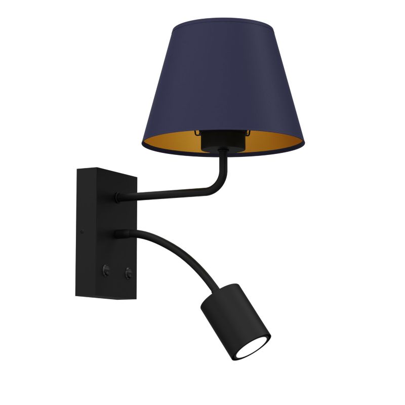 Kinkiet z włącznikiem Luminex Arden czarny 2xE27+GU10x23W IP20 wym:36x20x26cm - 1 szt.