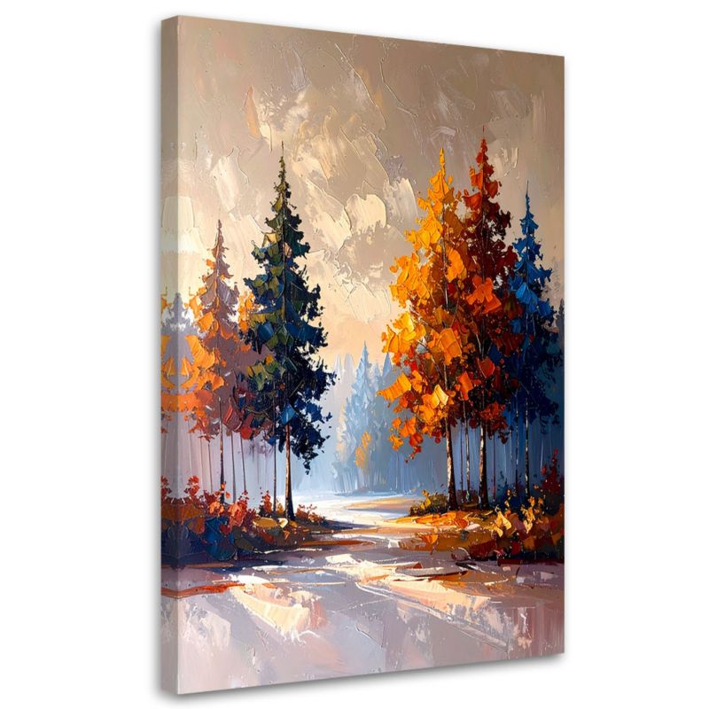 Obraz do salonu kuchni jadalni Feeby Las Drzewa Pejzaż 60x90cm 1szt
