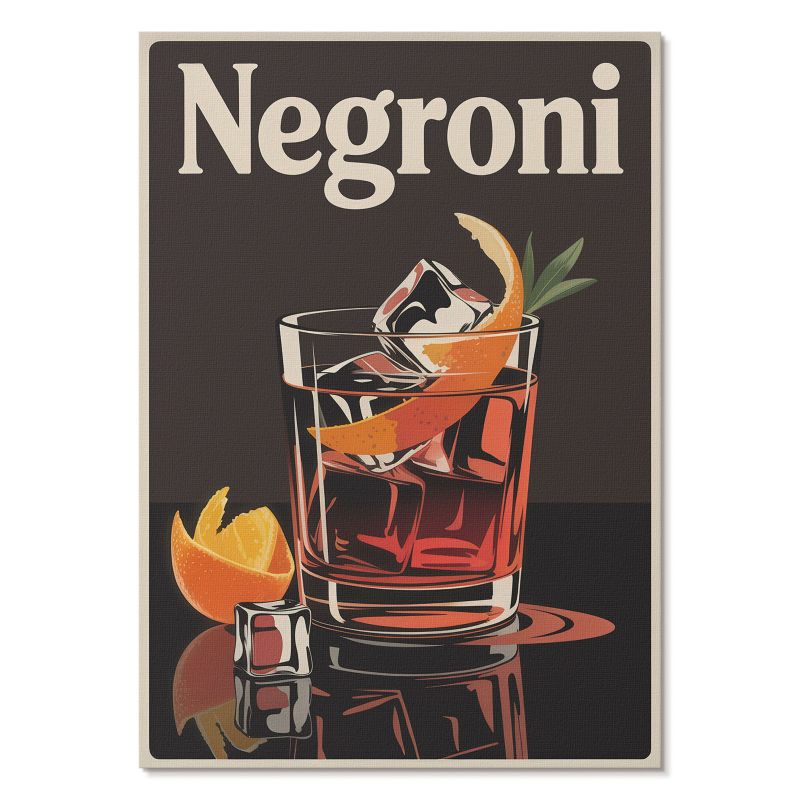 Obraz Plakat Canvas Tulup 59,4,x84 cm (A1) Negroni drink Do salonu, kuchni, biura 1 szt.
