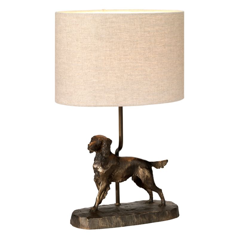 Lampa stołowa Designer's Lightbox Rufus brązowo-kremowa 1 x E27 x 40W IP20 wym: 48 x 31 x 21 cm żywica - 1 szt.
