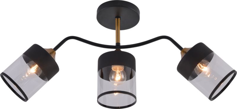 Lampa wisząca Vargo czarno-mosiężny 3xE27x60W IP20 wym:27x62x12cm - 1 szt.
