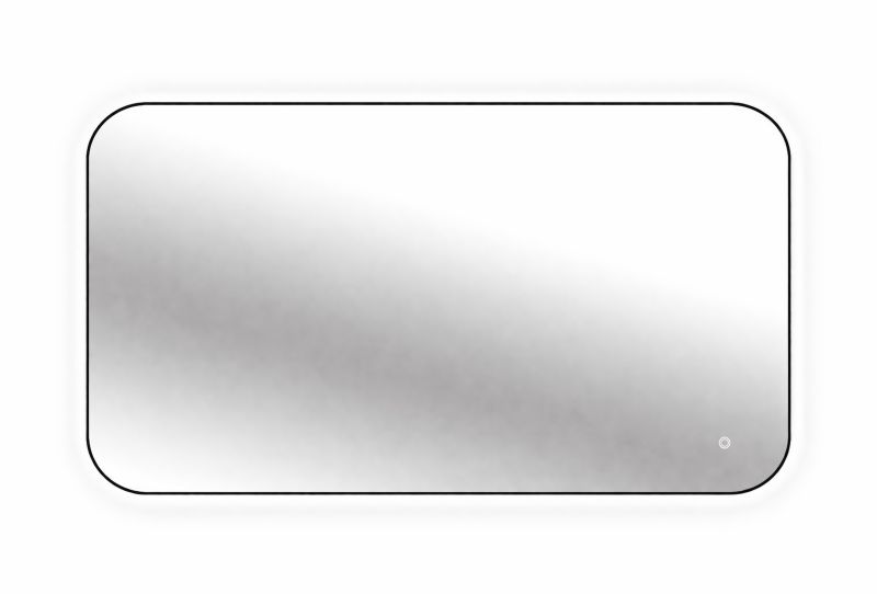 Lustro podświetlane Cordia Plus Tender Line LED Backlight w czarnej ramie 80x120cm z włącznikiem dotykowym i matą grzewczą 1szt.