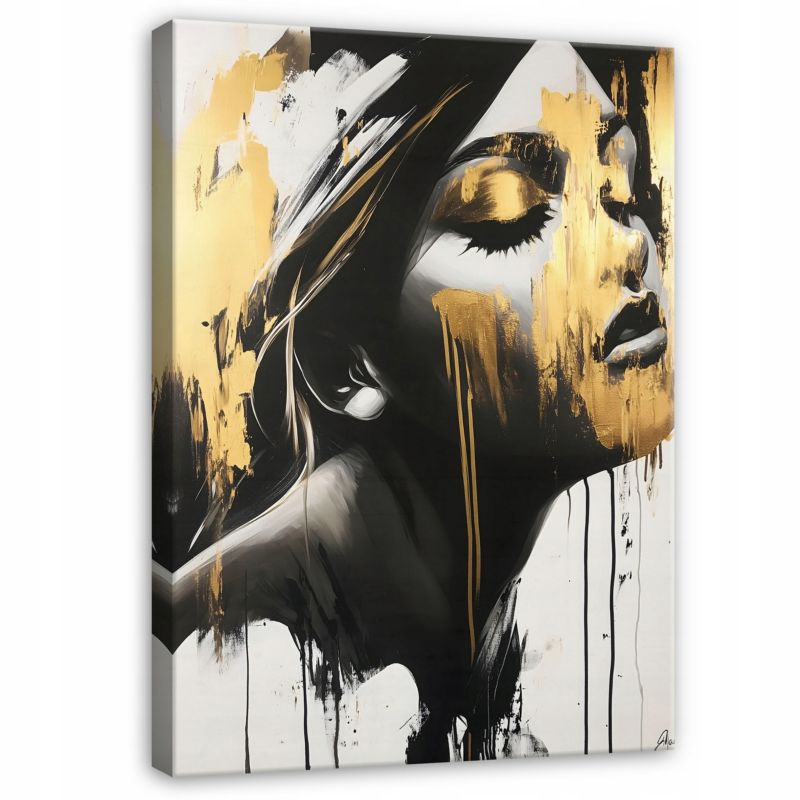 Obraz Na Płótnie WALLARENA 100x70 cm Do Salonu Sypialni Kuchni Abstrakcja Kobieta Glamour 1 szt.