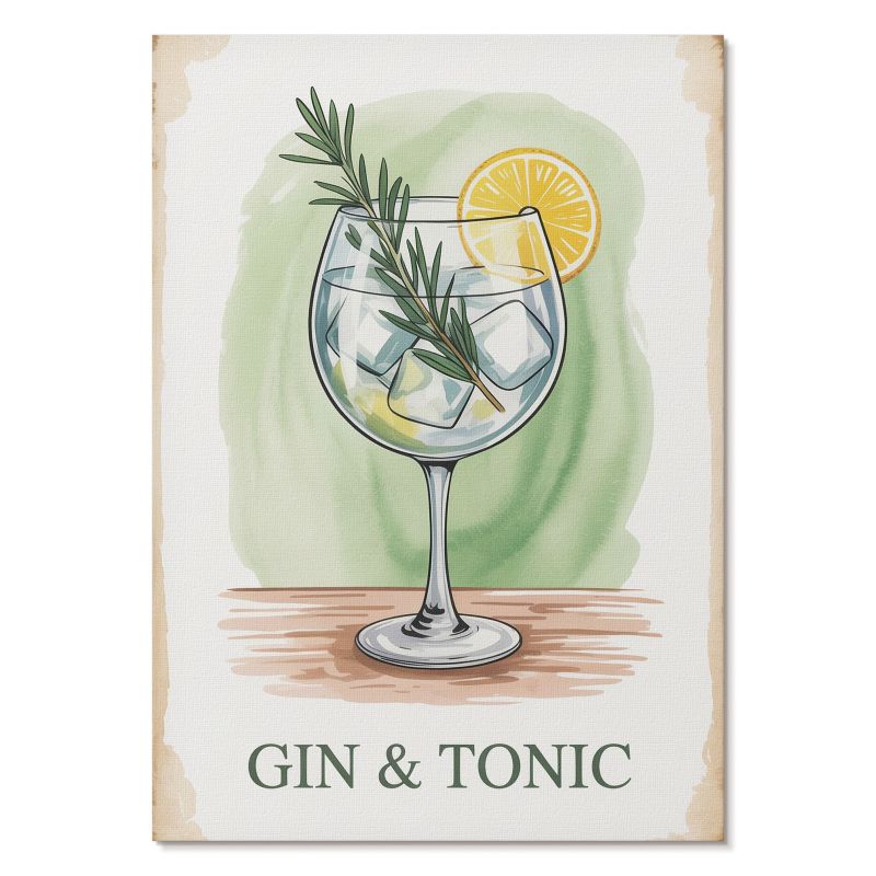 Obraz Plakat Canvas Tulup 59,4,x84 cm (A1) Gin tonik Do kuchni, salonu, biura 1 szt.
