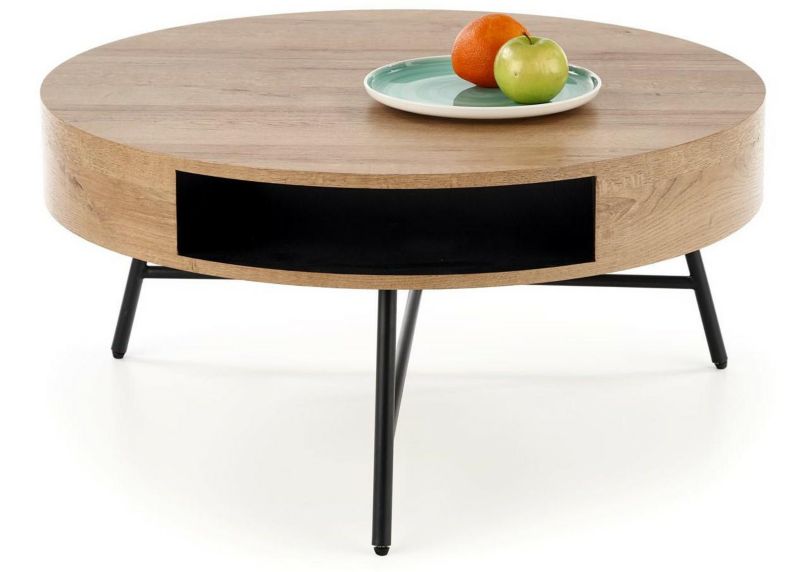 Stolik kawowy Halmar Camila okrągły loft 80x41 cm 1 szt.