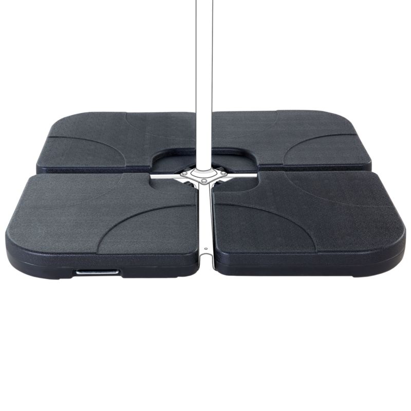 Podstawa do parasola Caria Czarny Kwadratowy 9 kg 1 szt.
