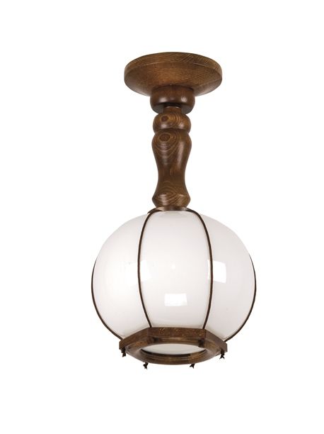 Lampa sufitowa EDYLIT drewniana rustykalna retro vintage 1xE27 RZEMYK 170/5 1 szt.