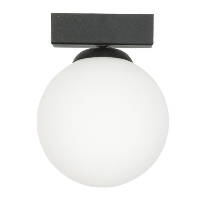 Lampa sufitowa EDYLIT czarna biały klosz plafon loft 1xE27 ARIAL 13-355 1 szt.