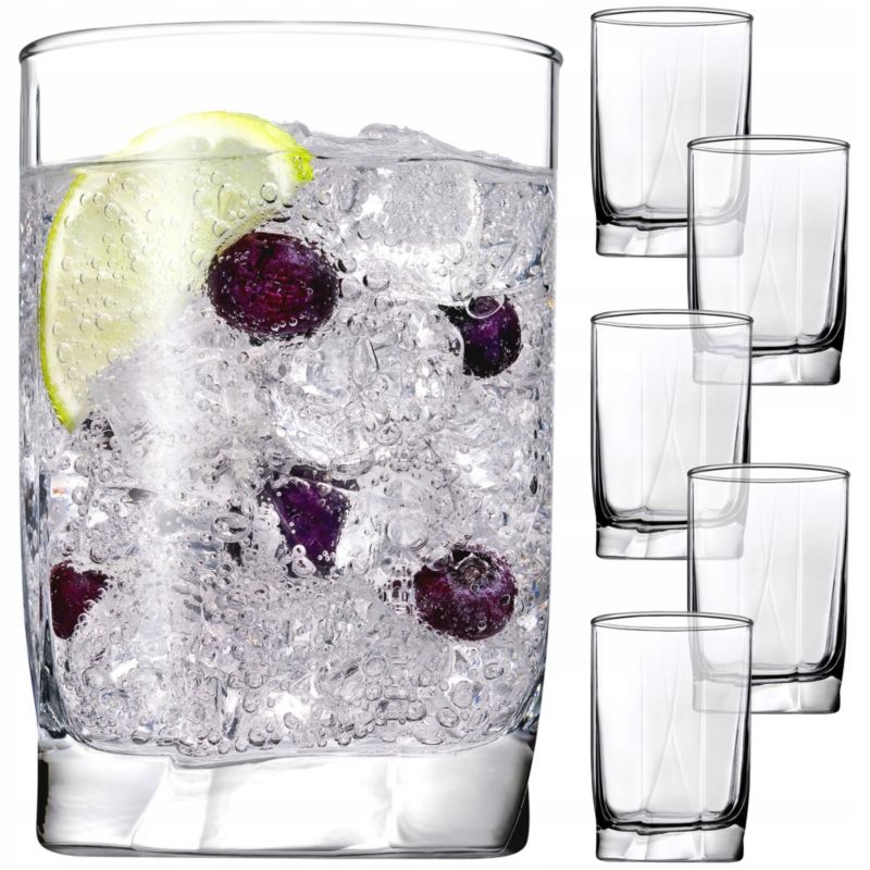 Szklanki KADAX Zestaw Szklanek Do Napojów Soku Drinków 250ml 6 szt.