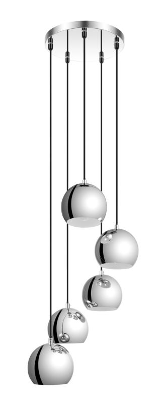 Lampa wisząca GoodHome Roccheta 5-punktowa E14 chrom