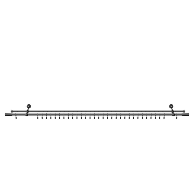 Karnisz pojedynczy Goodhome Kimlos II 19 mm 160 cm stożek czarny