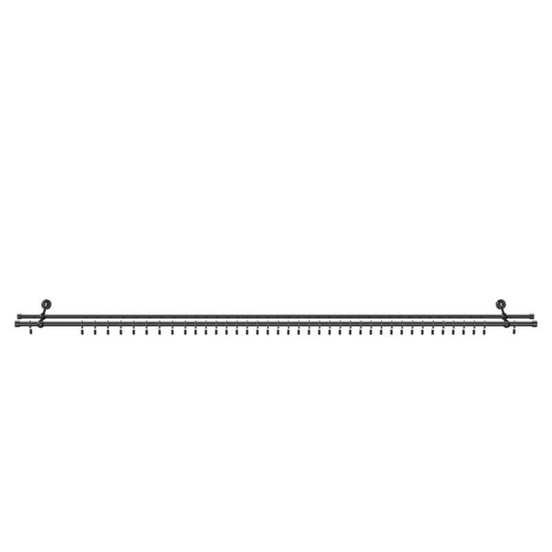 Karnisz pojedynczy Goodhome Kimlos II 19 mm 200 cm zaślepka czarny