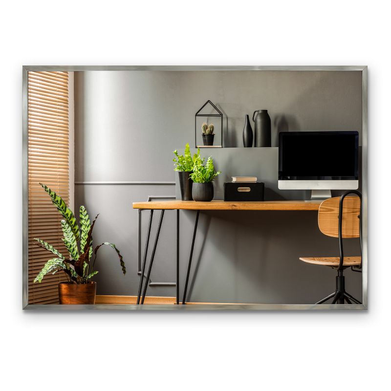 Lustro w ramie Tulup 100 x 70 cm Srebrna rama 1 szt.