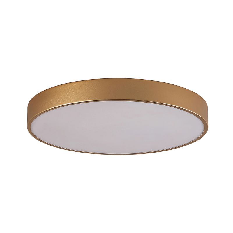 Plafon biały panel świetlny Italux Orbital mosiężno-złoty okrągły 60cm LED 60W biały neutralny 4000K 3600lm IP20 - 1 szt.