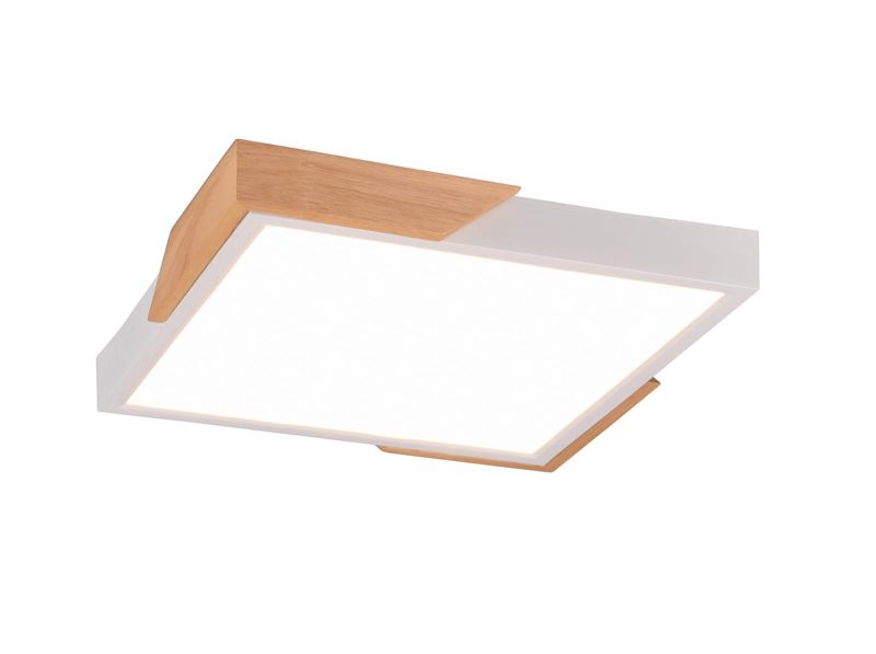 Plafon sufitowy lampa RL Meta jasne drewno-biały LED 20W 3000K 2400 lm IP20 wym: 3,5 x 31,5 x 31,5 cm drewno - 1 szt.