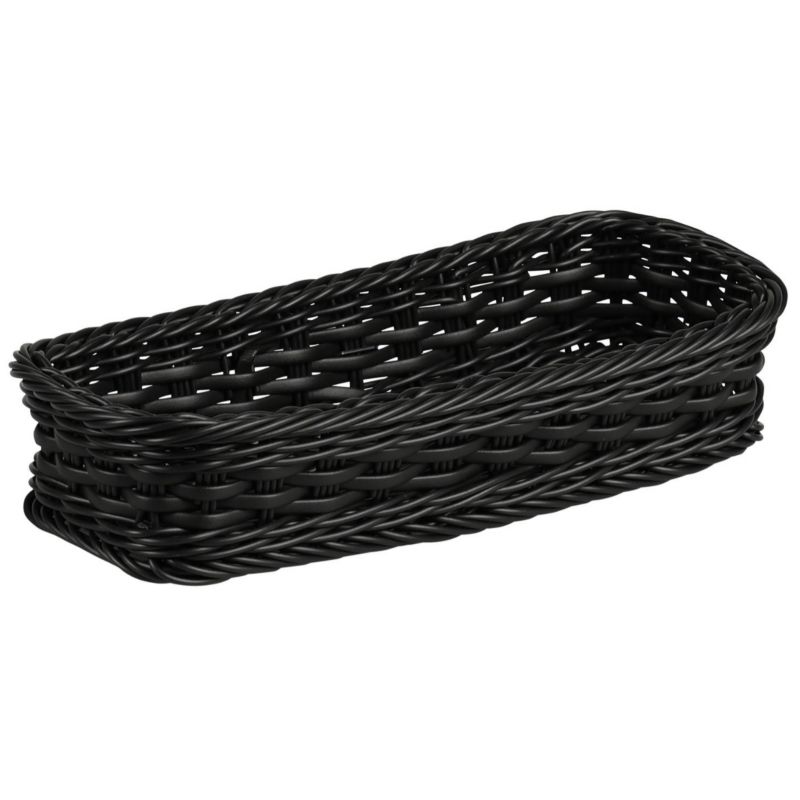 Organizer na sztućce bez marki pleciony Kesper czarny 28x11,5x5,5 cm 1 szt.