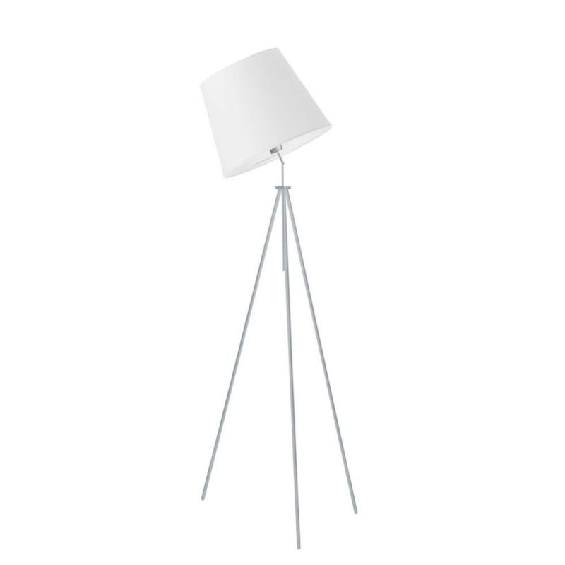 Lampa stojąca Volta Light Factory podłogowa przegubowa regulowana trójnóg z abażurem biała stożek DECO 1szt.