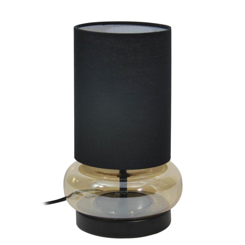 Lampa stołowa klosz z tkaniny Italux Epiro czarna LED 40W IP20 - 1 szt.