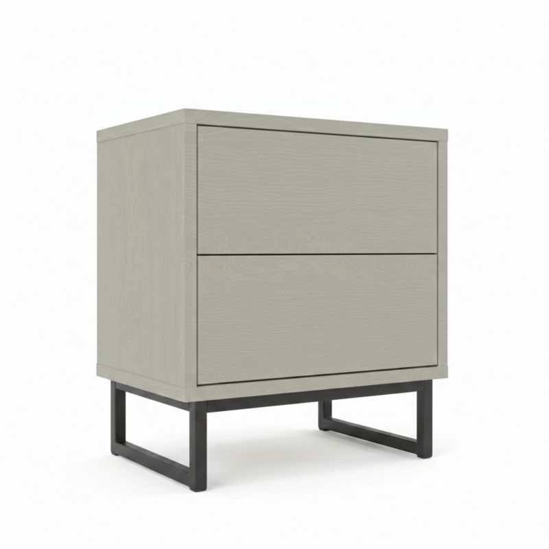 Stolik Nocny GENUA 43cm Jasnozielony Eukaliptus Szafka Nocna Loft PUSH TO OPEN 1szt.