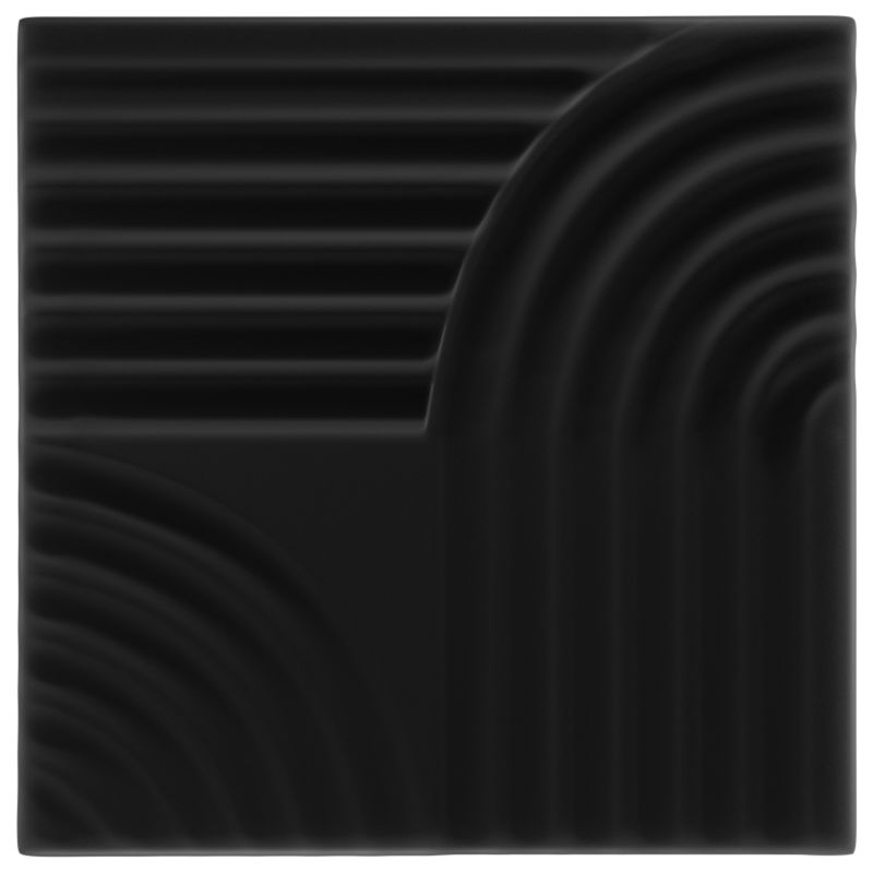 Panel dekoracyjny ścienny Marbet Design XPS 3D LINE STUCCO 50x50 cm black 8 szt.