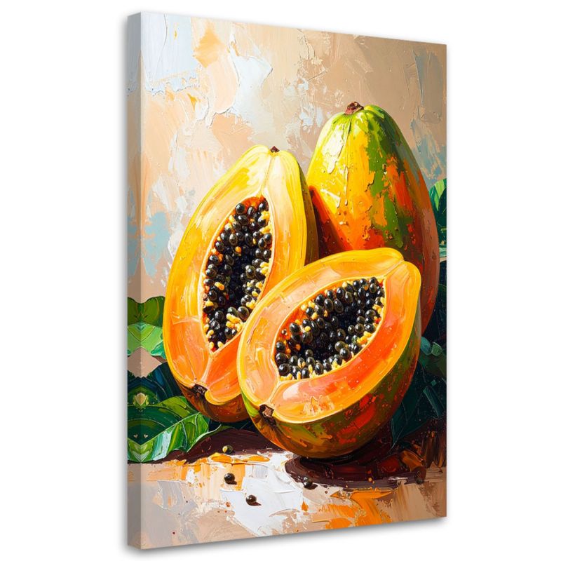 Obraz do kuchni baru jadalni Feeby Papaja Owoce 60x90cm 1szt