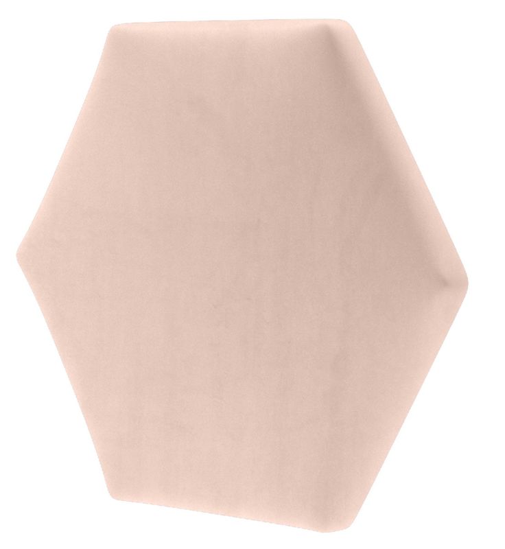 Panel tapicerowany ścienny Stegu wezgłowie 15x15 cm Różowy welur - akustyczny, dekoracyjny 1 szt.