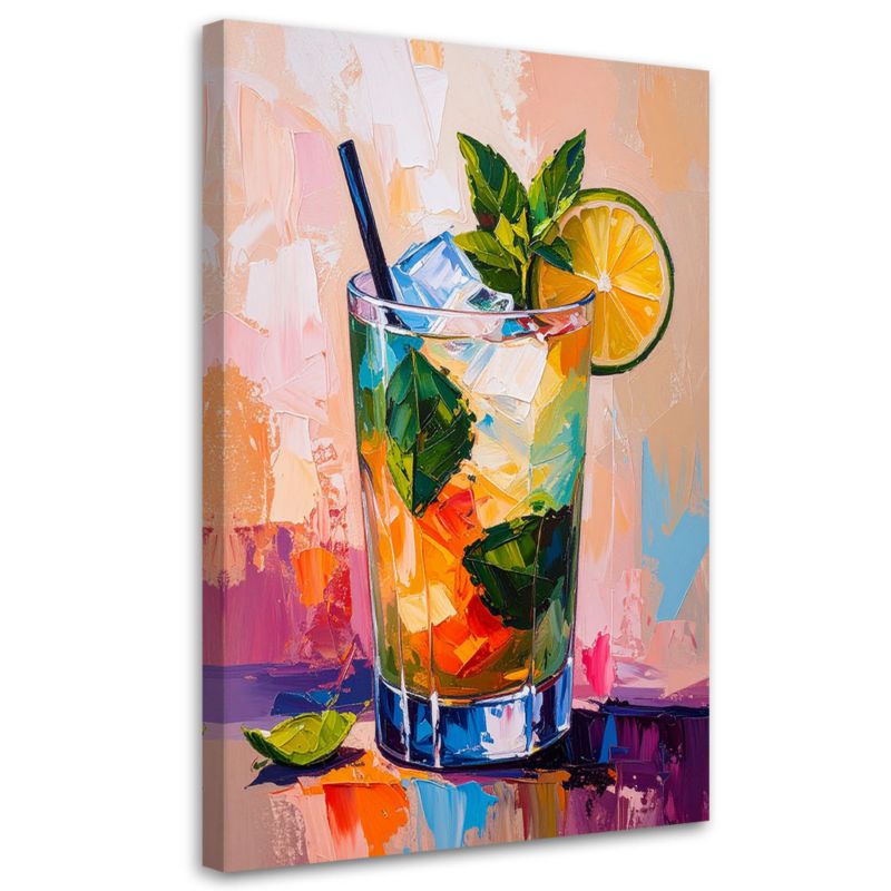 Obraz do kuchni baru jadalni Feeby Mohito Koktajl Limonka 70x100cm 1szt