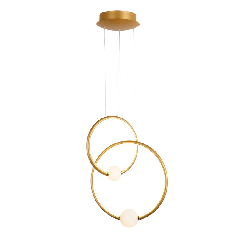 Lampa sufitowa wisząca Italux Lozanna 3922 brąz antyczny-biała nowoczesna wbudowany LED 44.8W 1 szt.