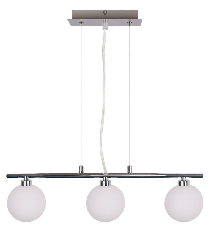 Lampa sufitowa Candellux Raisa chromowana-biała wym: 95 x 55,5 x 12 cm 3xG9 x 40W 1 szt.