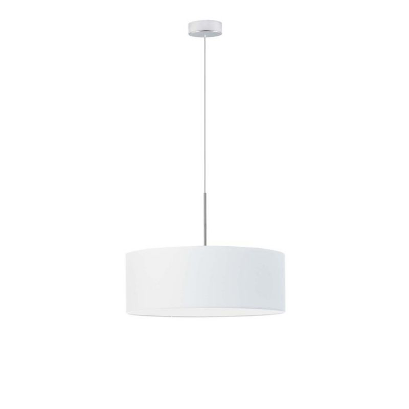 Lampa wisząca zwis Volta Light Factory żyrandol sufitowa z abażurem diament Chrom/Biały JAZZ 50cm 1szt.