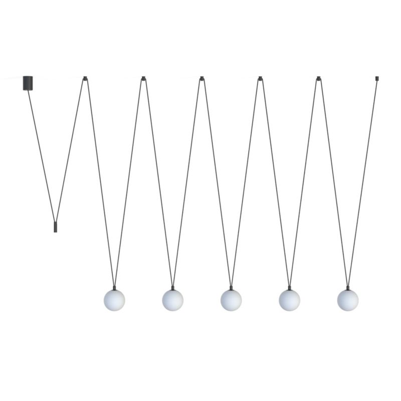 Lampa sufitowa wisząca Nowodvorski Lighting Sling 3558 czarno-biała nowoczesna 5xG9 x 12W 1 szt.
