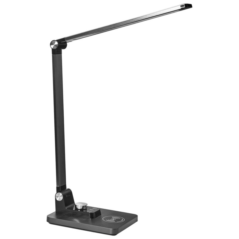 Lampa biurkowa LED Enif Z ładowarką indukcyjną Czarny 1 szt.