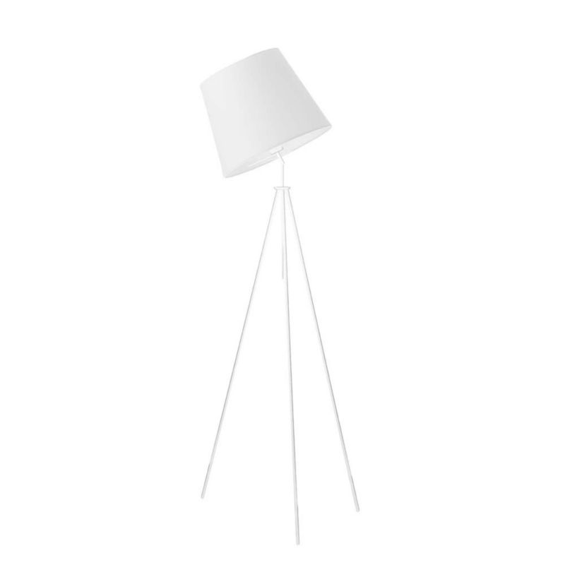 Lampa stojąca Volta Light Factory podłogowa przegubowa regulowana trójnóg z abażurem biały/biały stożek DECO 1szt.