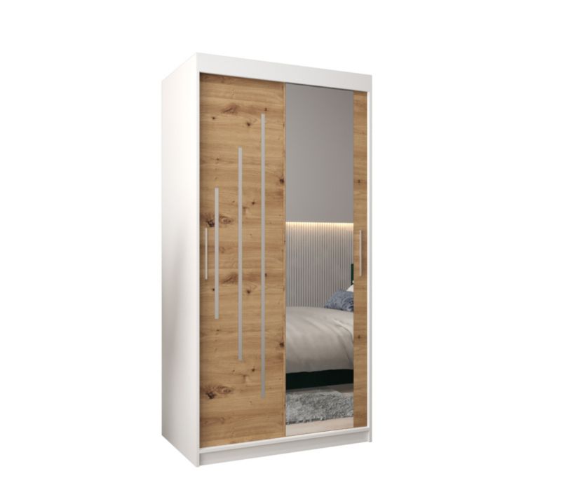Szafa przesuwna Garderoba Abiks YORK 2 100 biały/artisan 1 szt.