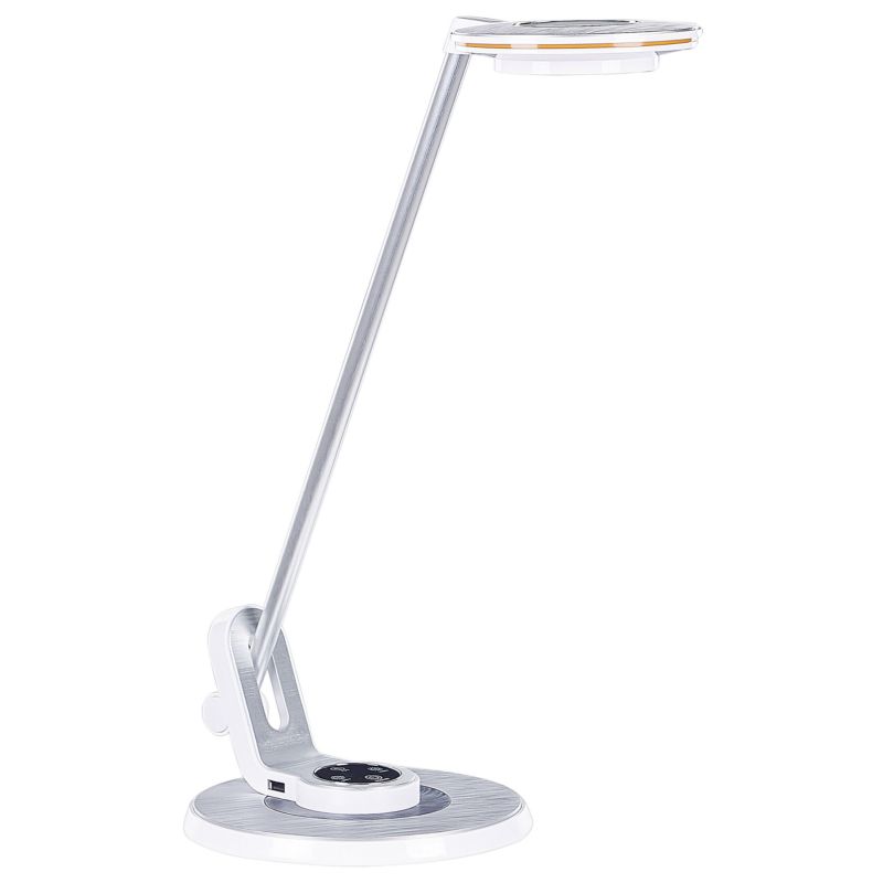 Lampa biurkowa LED Corvus Ze ściemniaczem Metal Biały/ srebrny 1 szt.