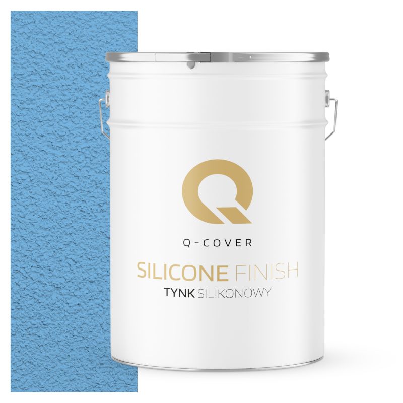 Tynk Silikonowy Elewacyjny Baranek 1.00mm Q-Cover Błękitny F116 25KG