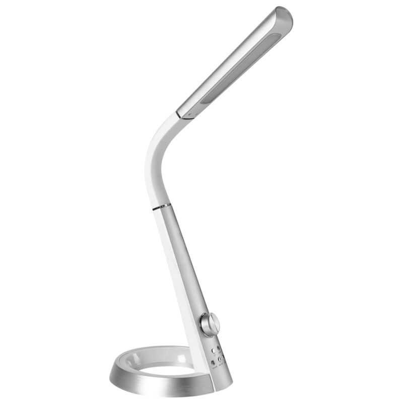 Lampa biurkowa LED Canopus Z portem USB Srebrny 1 szt.