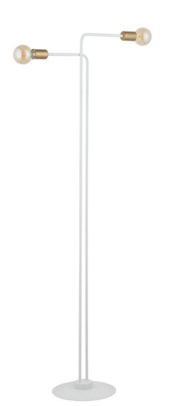 Lampa podłogowa stojąca Sigma Lighting Gino biało-złota 2 x E27 x 20W wym: 160 x 53 x 30 cm - 1 szt.