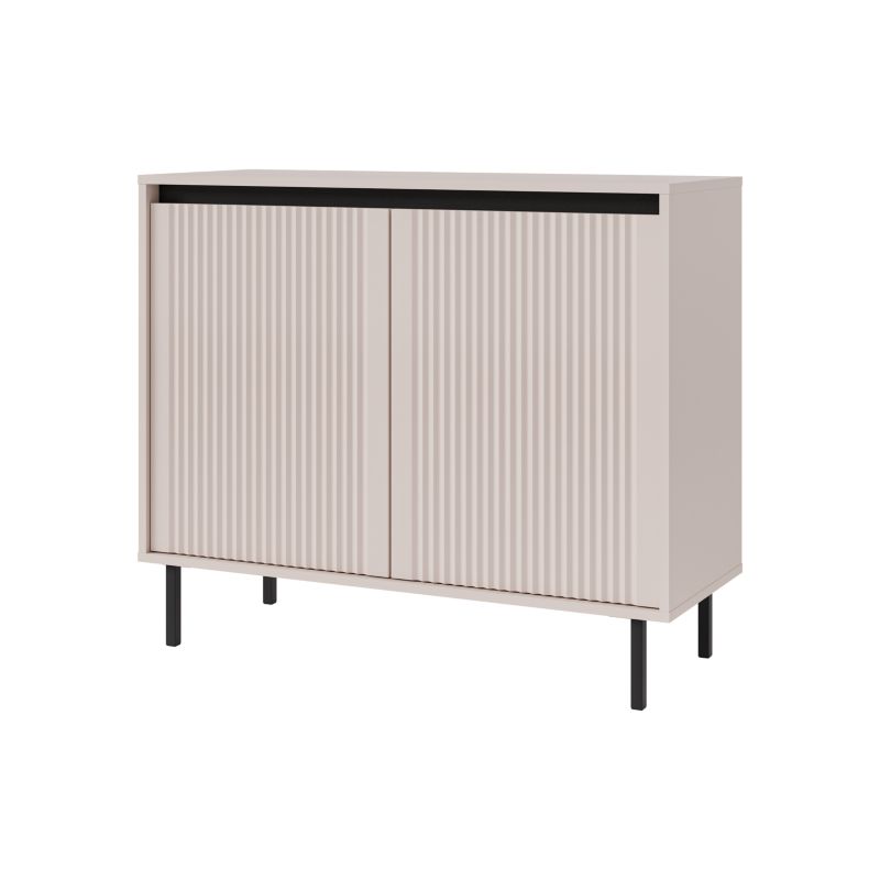 Komoda z ryflowanym frontem Bonni Yukashi 2F T812 beżowa 1 szt.