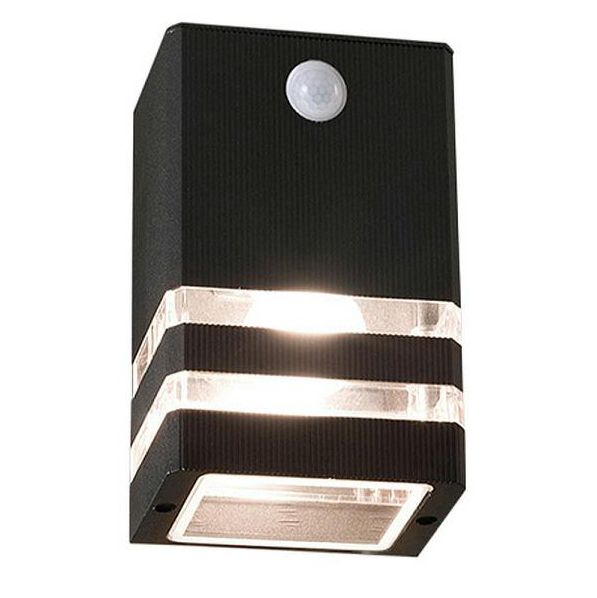 Kinkiet zewnętrzny z czujnikiem Nowodvorski Lighting Rio czarny 1 x E27 x 40W IP54 wym: 18,5 x 11 x 10,5 cm - 1 szt.